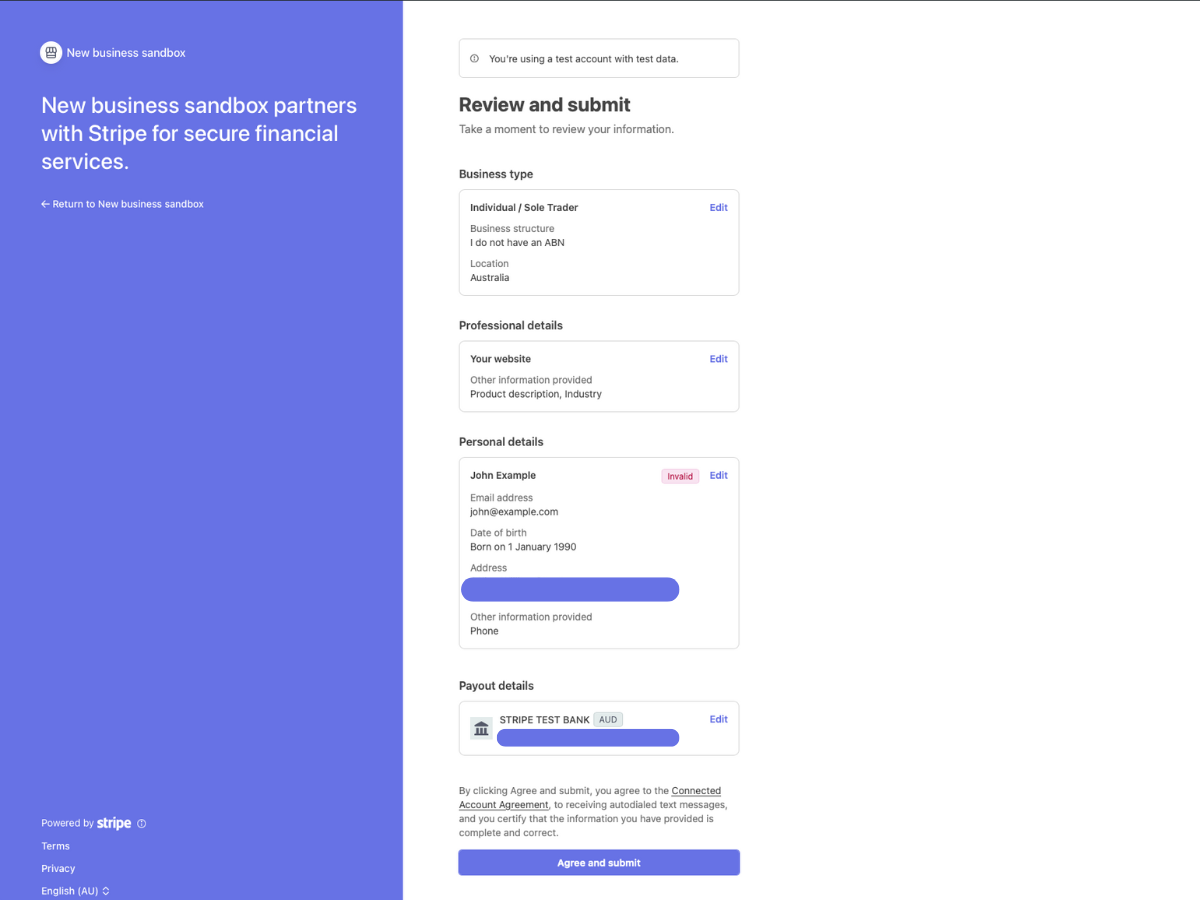 Connect Stripe for Payments screenshot